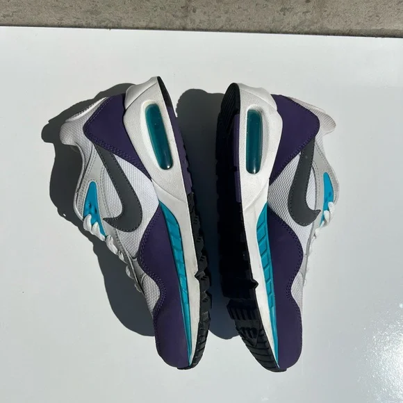 Nike White Purple Teal Retro Air Max Sneakers - Picture 4 of 8